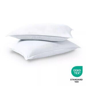 NEW 2 Pack Microfiber Pillow Sham Covers Set by Bare Home Standard White
